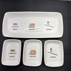 Rae Dunn Artisan Collection by Magenta Write Inspire Create Desk Trinket Tray